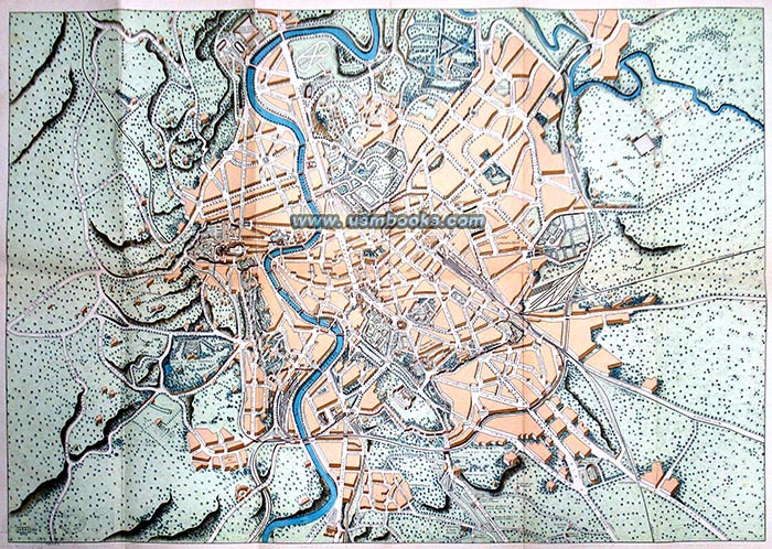 1936 map of Mussolini's Rome